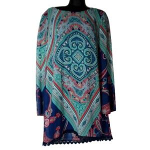 Women's Sequin Heart Multicolor Lace‎ Back Short Dress Size Large